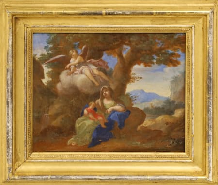 Giovanni Francesco Romanelli — Madonna con Bambino e angelo